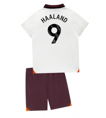 Manchester City Erling Haaland #9 babykläder Bortatröja barn 2023-24 Korta ärmar (+ Korta byxor)